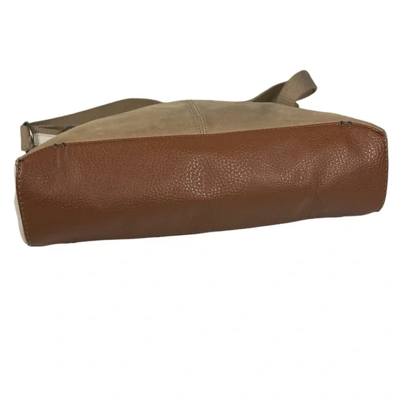 The Sak Camila Leather Multi Color Crossbody Handbag Purse Bag White Tan Brown - Picture 5 of 8